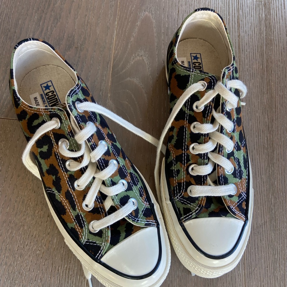 Converse Camouflage Green and Brown Sneakers